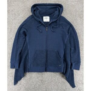 O'neill Knit Full Zip Hoodie Womens M Blue Relaxed Fit Chunky Knit Beach Coastal